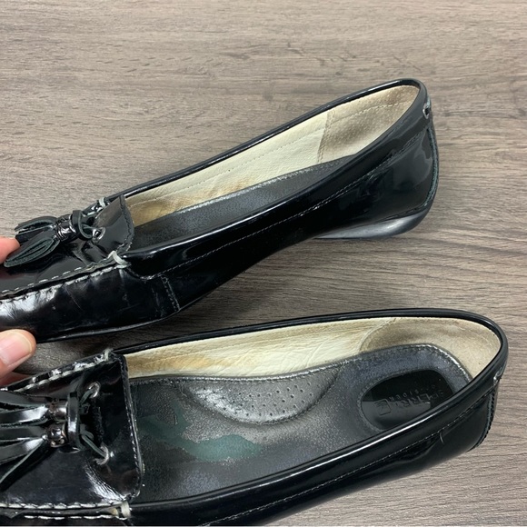 Sperry Top Sider Brant Point Black Patent Leather Tassel Loafers 9.5M - Picture 7 of 11